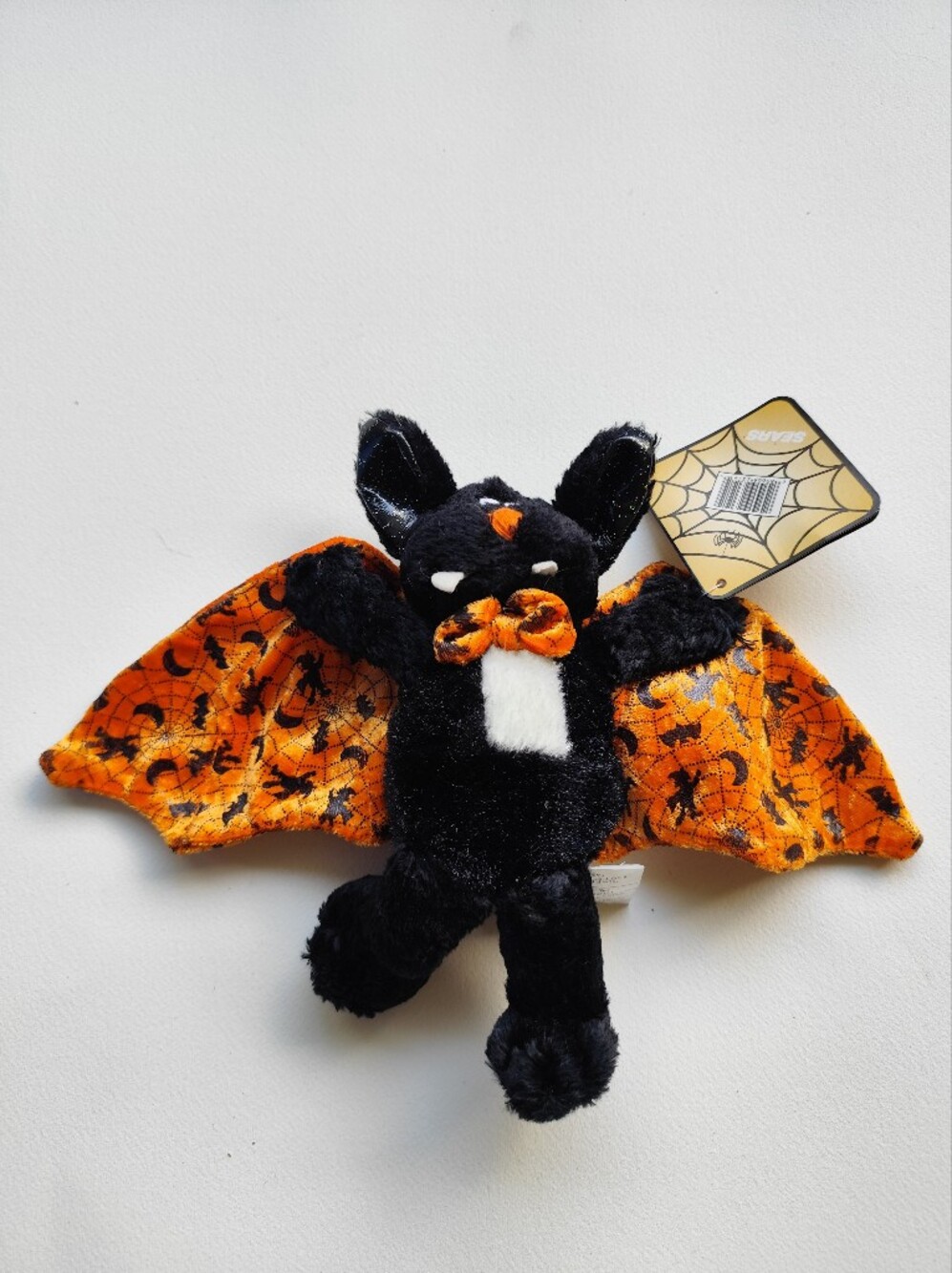 Vintage SEARS Cedric the bat with Orange Wings 8" Tall